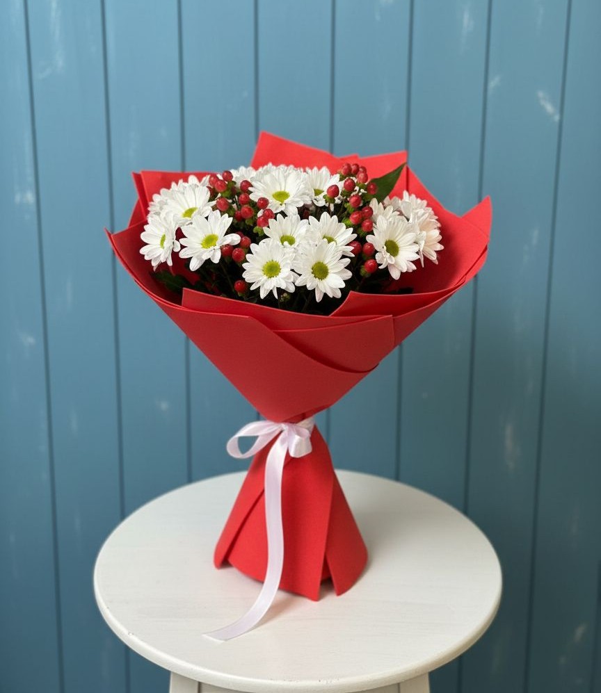 Букет цветов из: Хризантемы в Апатитах