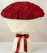 Букет 101 Красная роза Милано в Апатитах