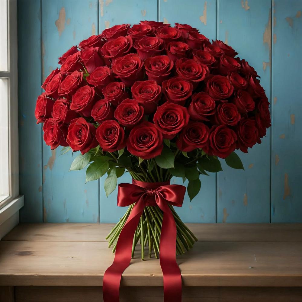 Букет Красные розы Блэк Меджик в Апатитах