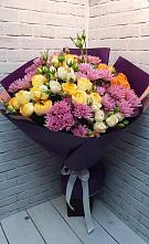 Букет цветов из:  Хризантемы и Розы #REPLACE_PRED# Апатитах