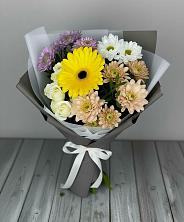 Букет цветов из:  Розы, Герберы и Хризантемы в Апатитах