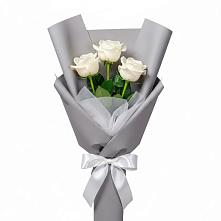 Букет 3 белые розы #REPLACE_PRED# Апатитах