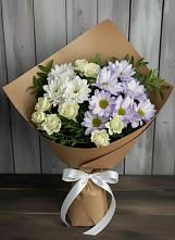 Букет цветов из:  Хризантемы и Розы в Апатитах