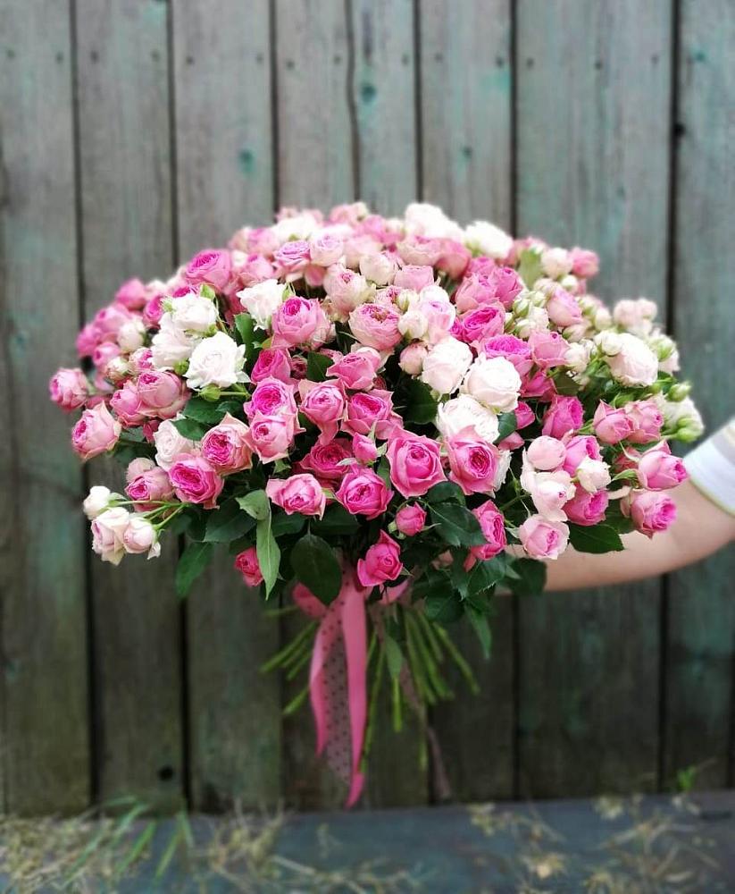 Букет Розовые кустовые розы Натали и Лав Лидия в Апатитах