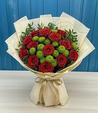 Букет цветов из:  Розы и Хризантемы в Апатитах