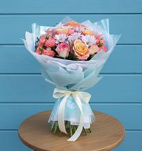 Букет цветов из:  Хризантемы и Розы в Апатитах