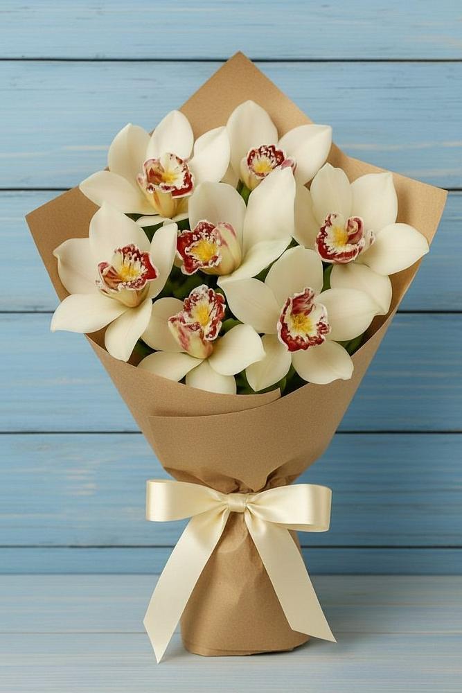 Букет цветов из: Орхидеи и Розы в Апатитах